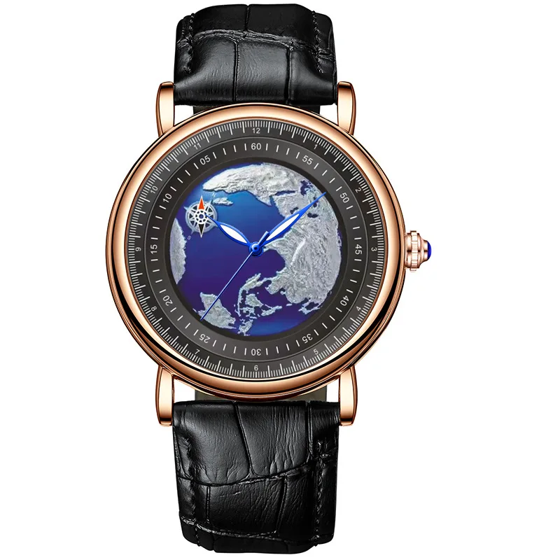 

2022 New High-end 3D Earth Luminous Fashion Quartz Watch Men's Watch, 2 colors