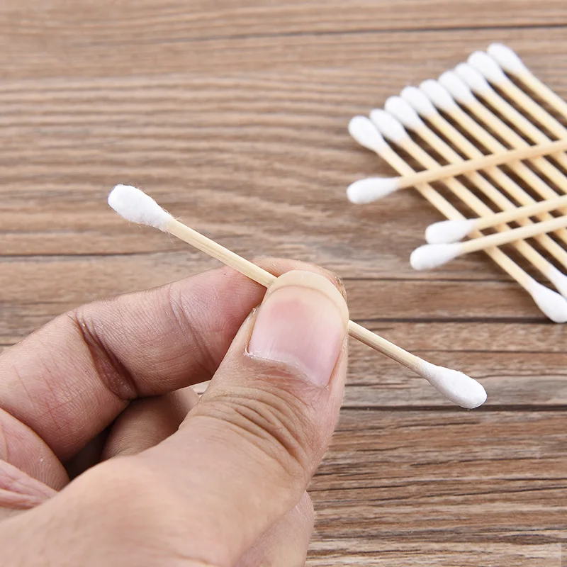 

Disposable Cotton Swabs Double-headed Wooden Swabs, As show