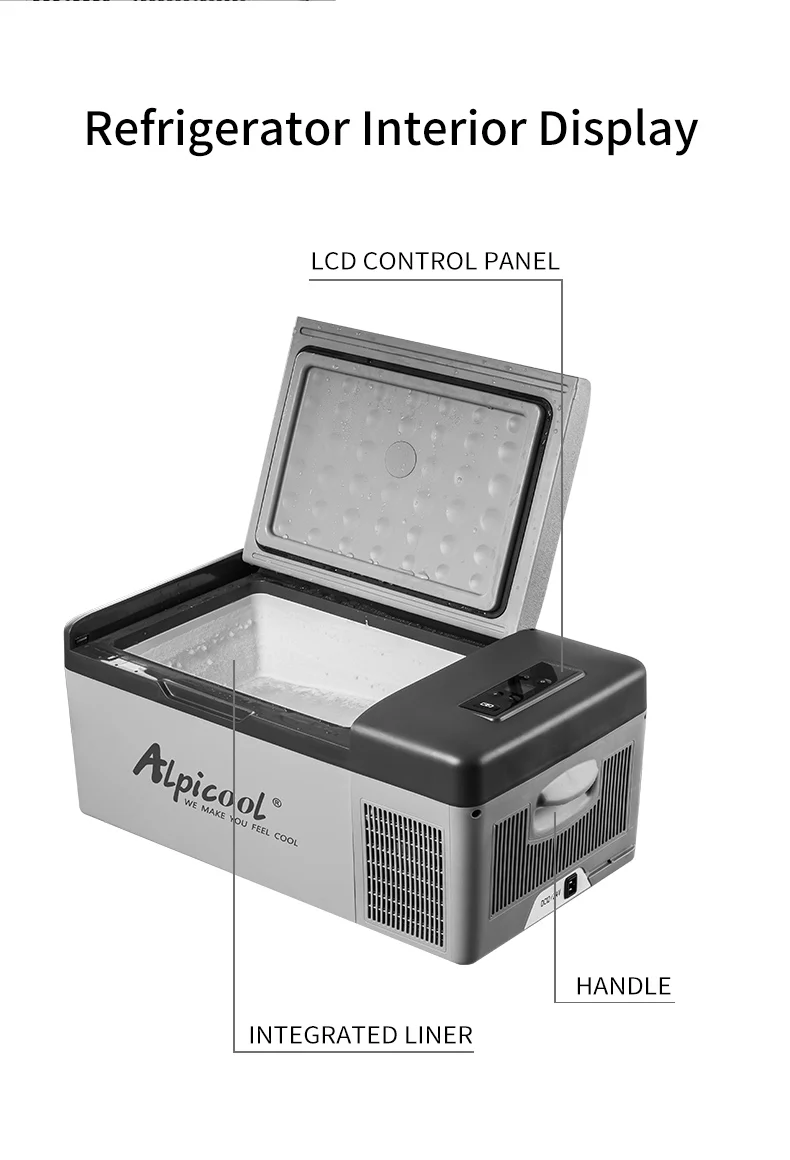 15l Car Refrigerator Fridge/freezer Dc 12 Volt Compressor Mini Cooler