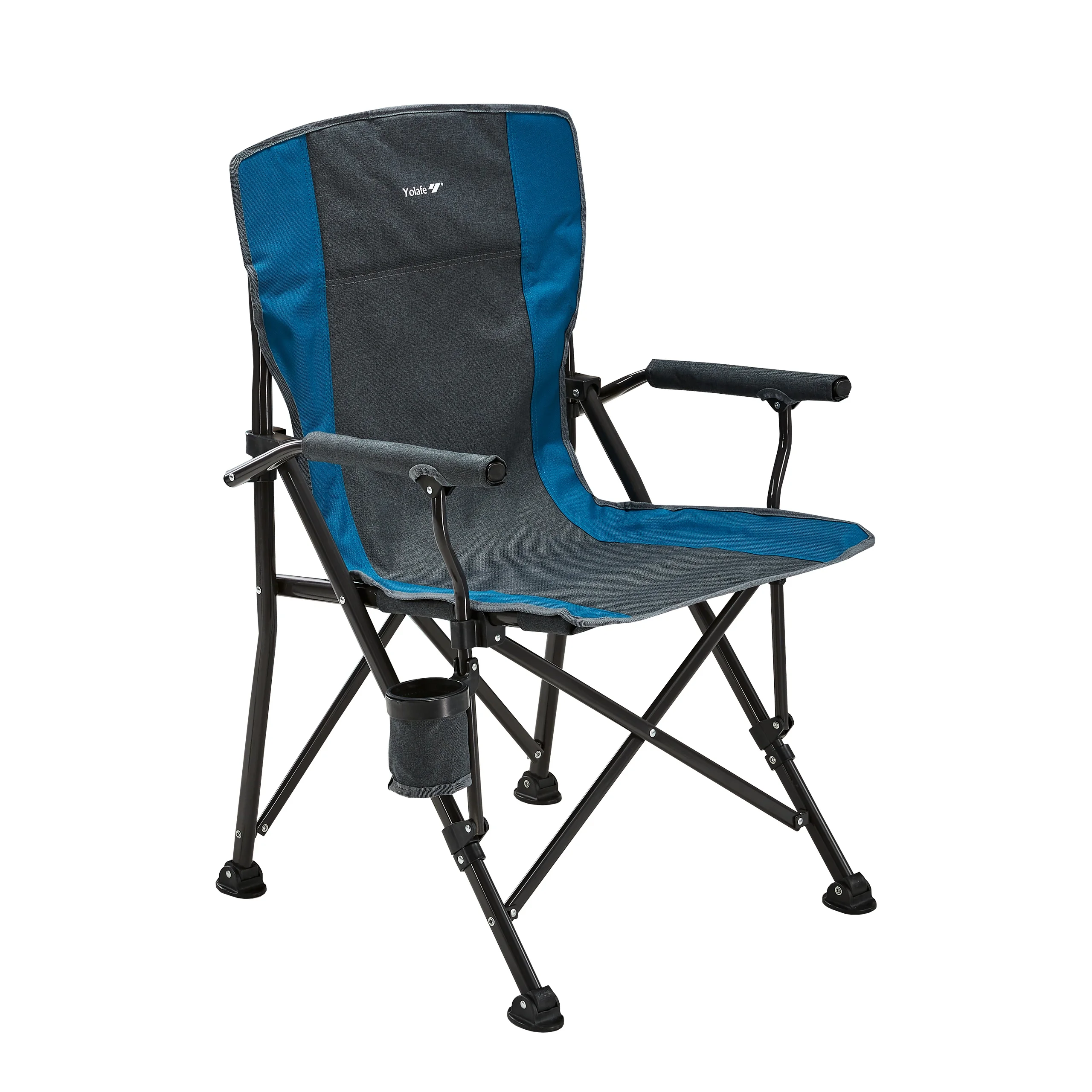 

Wholesale Portable Foldable fishing Chair With Armrest and Cup Holder Folding Beach Chair for Camping