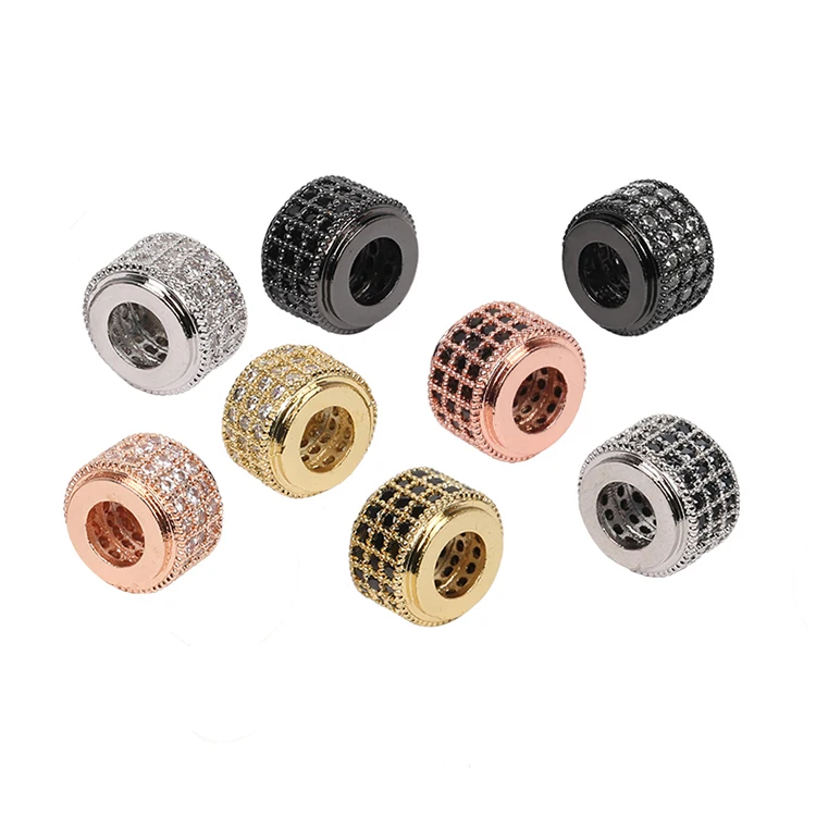 

CZ Jewellery Making Supplies DIY Brass Geometric Polygon Beads Copper Necklace Beads Tube Beads Designer Charms For DIY Bracelet, Gold/rose gold/black/silver