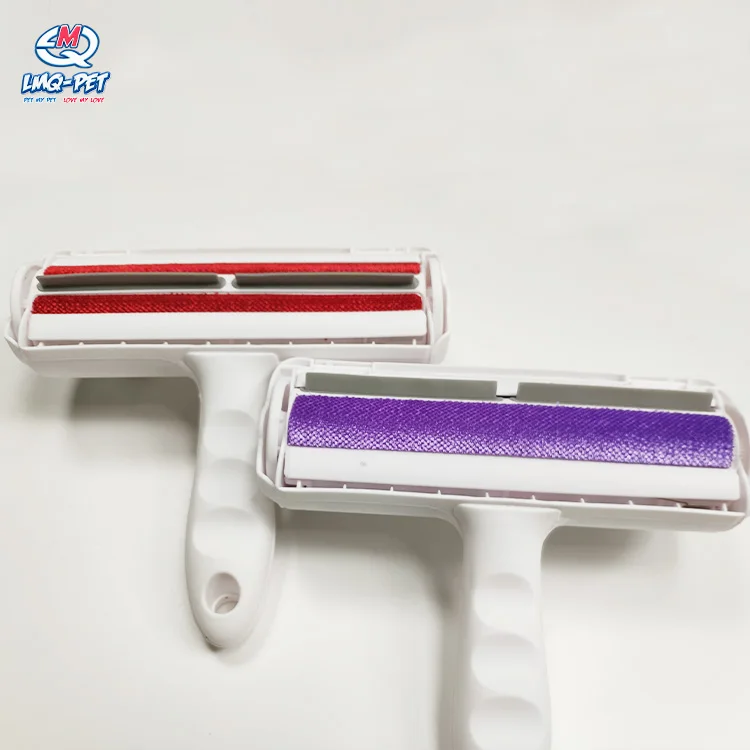 

White ABS Pet Hair Remover Dog Cleaning Brush Reusable Dog Cat pet hair Fur Roller, Red, blue
