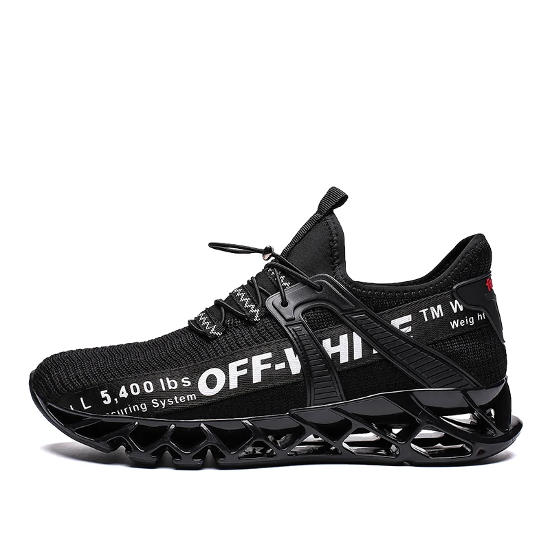 

2021 Custom Men Running Shoes Non Slip Athletic Tennis Walking Blade Type Sneakers For Men, Red black white