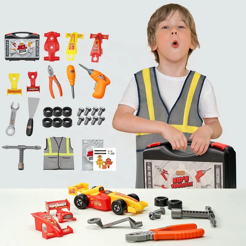 

Kid role dress up & other pretend play & preschool toy set tool toys tool set toytoy mechanic tool box set for kids