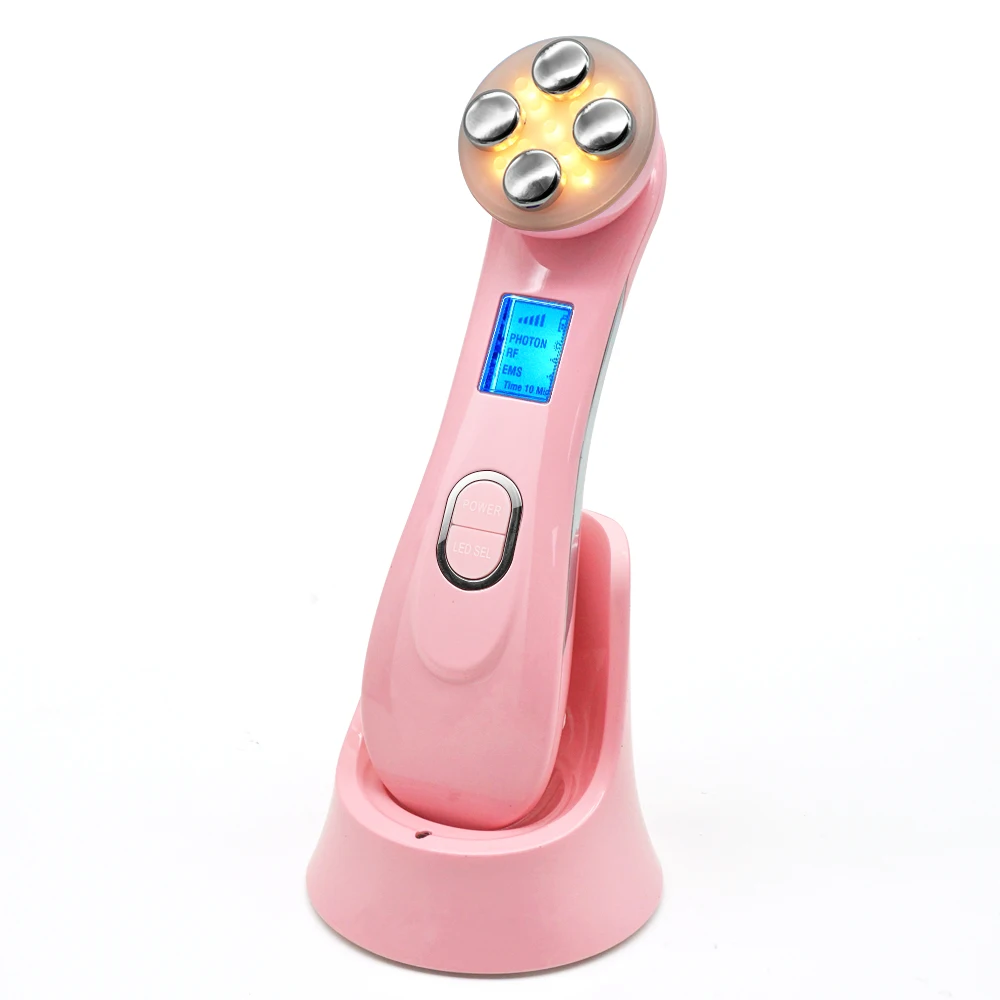 

Facial 5 in 1 LED Skin Tightening Beauty RF EMS Photon Light Therapy Anti Aging Skin Rejuvenation Skin Care device