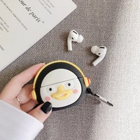 

Compatible for Fashion AirPods Case Protective Cover Earphone Animal Penguin Cute Silicone Airpods Pro Case