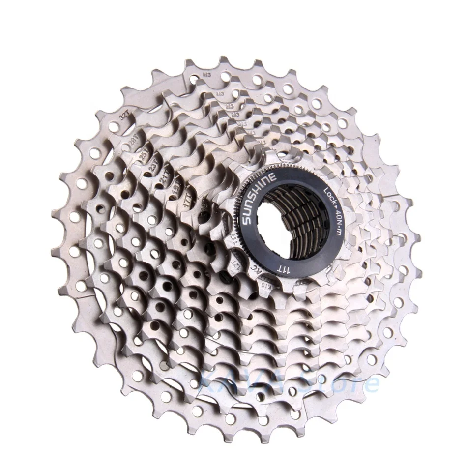 

Bikes Freewheels 11 Speed Steel Bicycle Freewheel MTB Bike Cassette, Silver