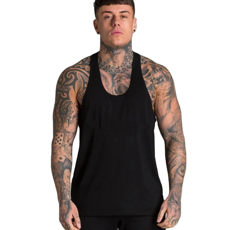 

Fitness vest men blank board gym vest men men's bodybuilding I-shaped sports vest tank top, Customized color