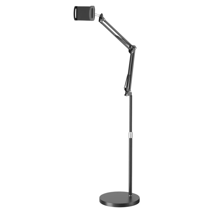 

High quality Black hard tube mobile stand heavy base cell phone holder for ipad for tablet for Samsung mobile holder, Black and white