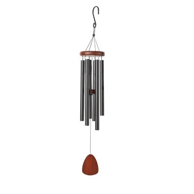 

W045 Occidentally Aluminum Tube Metal Black Wind Chimes Hanging Ornaments home decoration creative Wind Chimes