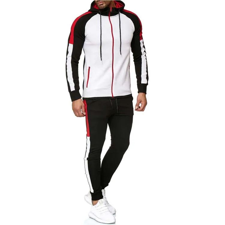 

Fashion Custom Mens Clothes Jogger Sweatsuit Hoodie Sets 2020 Wholesale Men Tracksuit With Logo