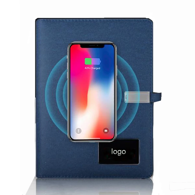 

Wireless Charger Power Bank Notebook Powerbank Diary Planner Notebook With Power Bank And Usb