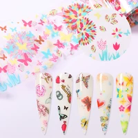 

10Pcs/Set Butterfly Colorful Nail Foils Paper 4*20cm Nail Art Transfer Sticker Nail Decoration