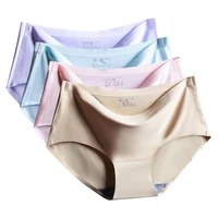 

hot selling One-piece Ladies ice silk Wireless Plus size Underwear Seamless women's panties