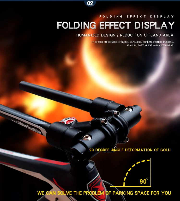 Fmfxtr 1 Second Quick Foldable Bicycle Cycling Handlebar 25.4mm 31.8mm