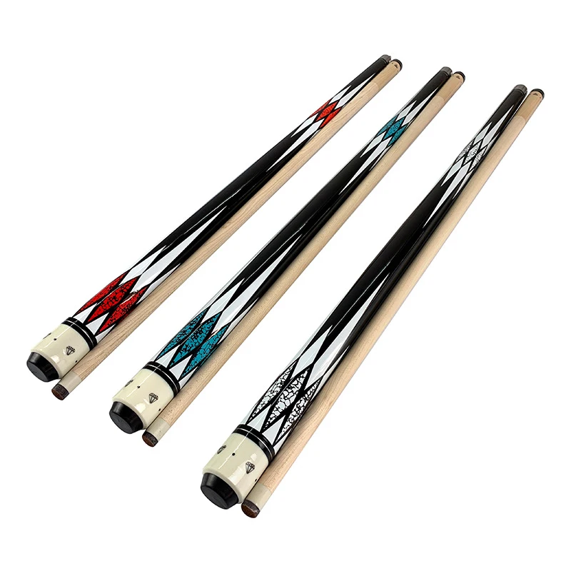 

Guanque Wholesale Custom 57" 1/2 Billiard Pool Cue Stick Flame Maple Wood Wrap 18oz to 21oz 13mm TiP, Difference color choice