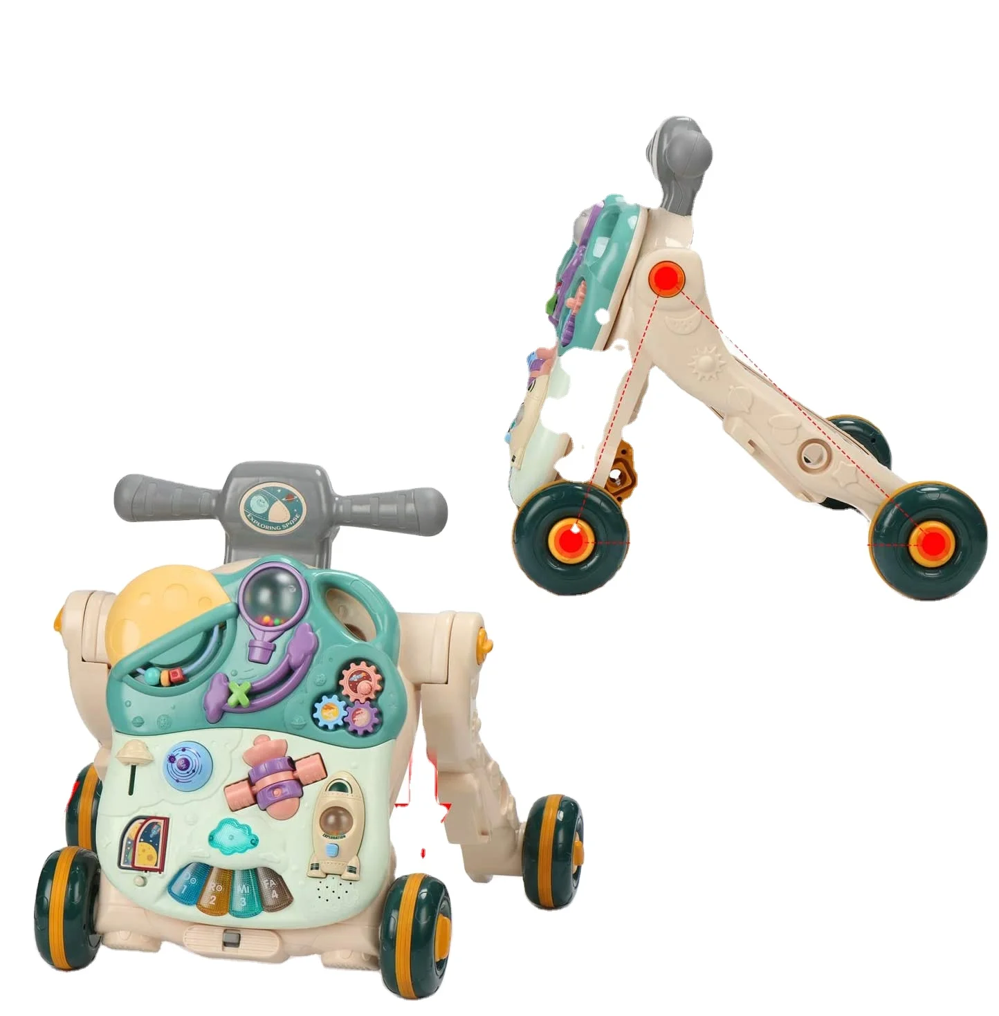 

4 in 1 baby walker bicycle scooter learn to walk removable toy baby trend walker, Picture shown