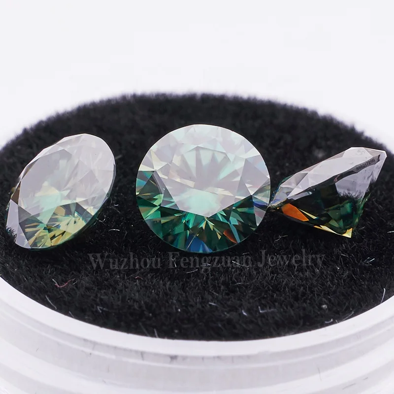 

Certificate Round VVS D Diamond Price Per Carat Wholesale Deep Blue Moissanites Used for 14K/18K Gold Moissanites Ring Pendant