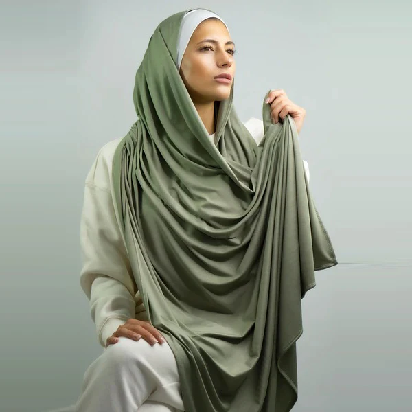 

High-quality jersey scarf stretchy hijab plain head scarves wholesale women stoles cotton shawl muslin hijab
