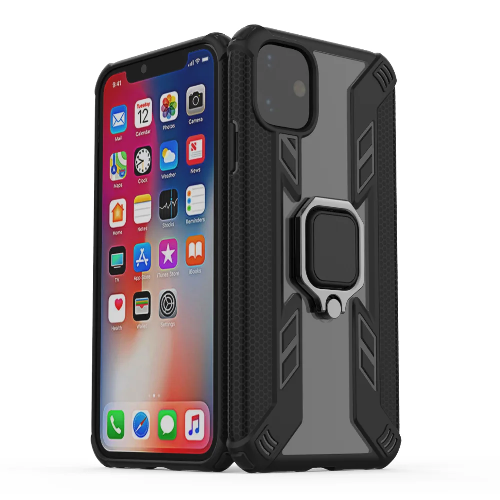 

New version Wholesale mobile phone accessories TPU PC ring case for new iphone 11 6.1