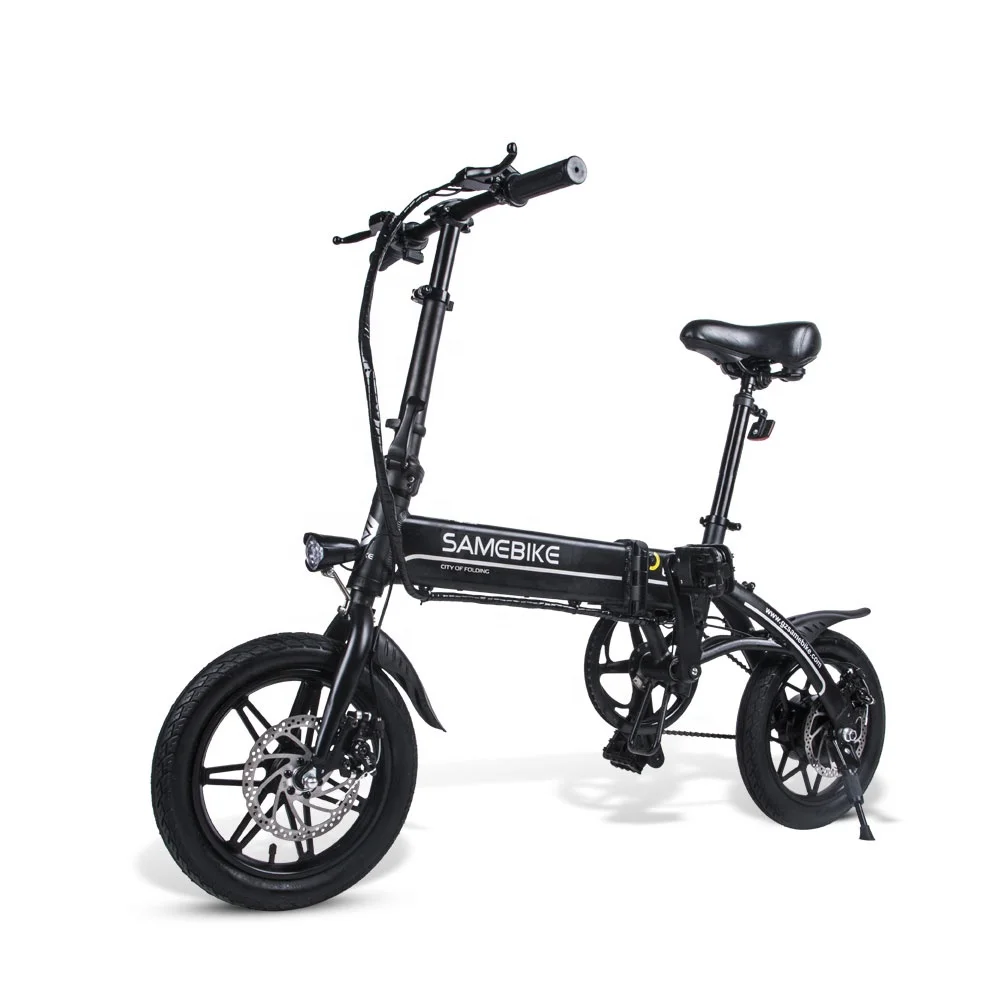 

US European europe warehouse 250w 14 inch 36V10AH folding foldable adult bike ebike e-bike electric bicycle, Matte black/bright white