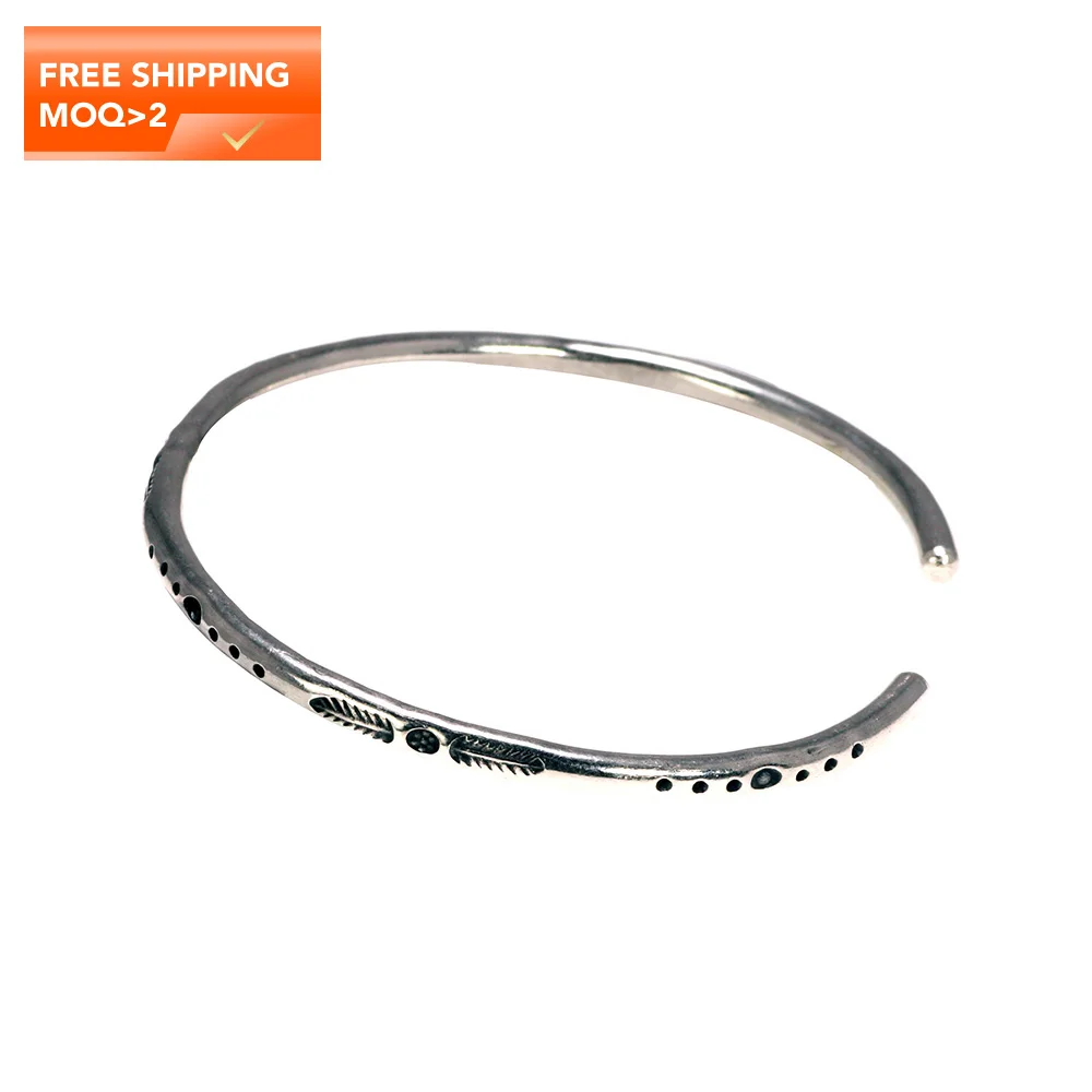 

Classical Jewelry 925 Sterling Silver Opening Type Bracelet Bangles For Men And Women