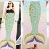 Microfiber fabric towels the parce fashion style Rectangle blankets for shower towel wraps Mermaid Tail beach blanket