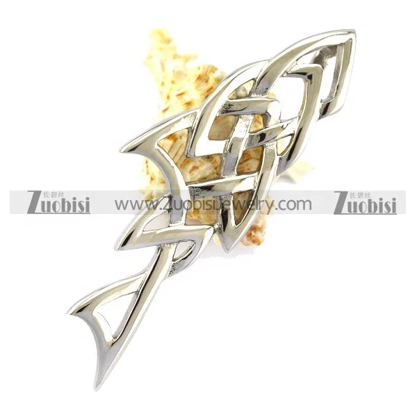 High Quality Fantastic Fashion Irregular Fish-Shaped Casting Stainless Steel Silver Pendant