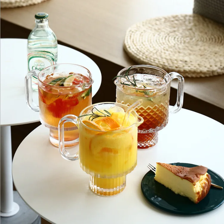 

CL509 Large-capacity Breakfast Ice Beer Glass Cup Transparent Heat-Resistant Glass Coffee Tea Drinks Cup Milk Juice Mug
