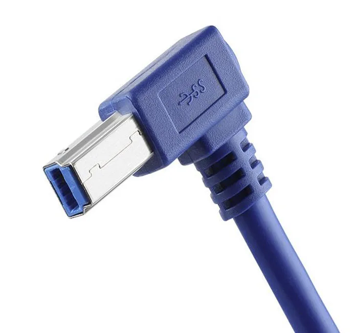 

90 degree right angled usb3.0 A male AM to usb3.0 B male BM usb cable for printer scanner HDD