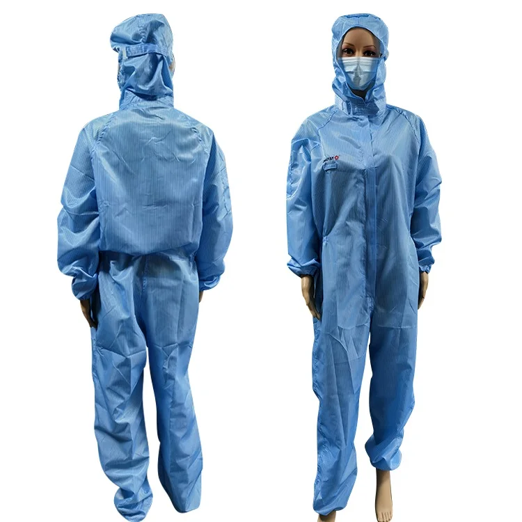 

High Quality Cleanroom Garment Lab ESD Coverall Uniform Dust Proof Anti-static Work Clothes