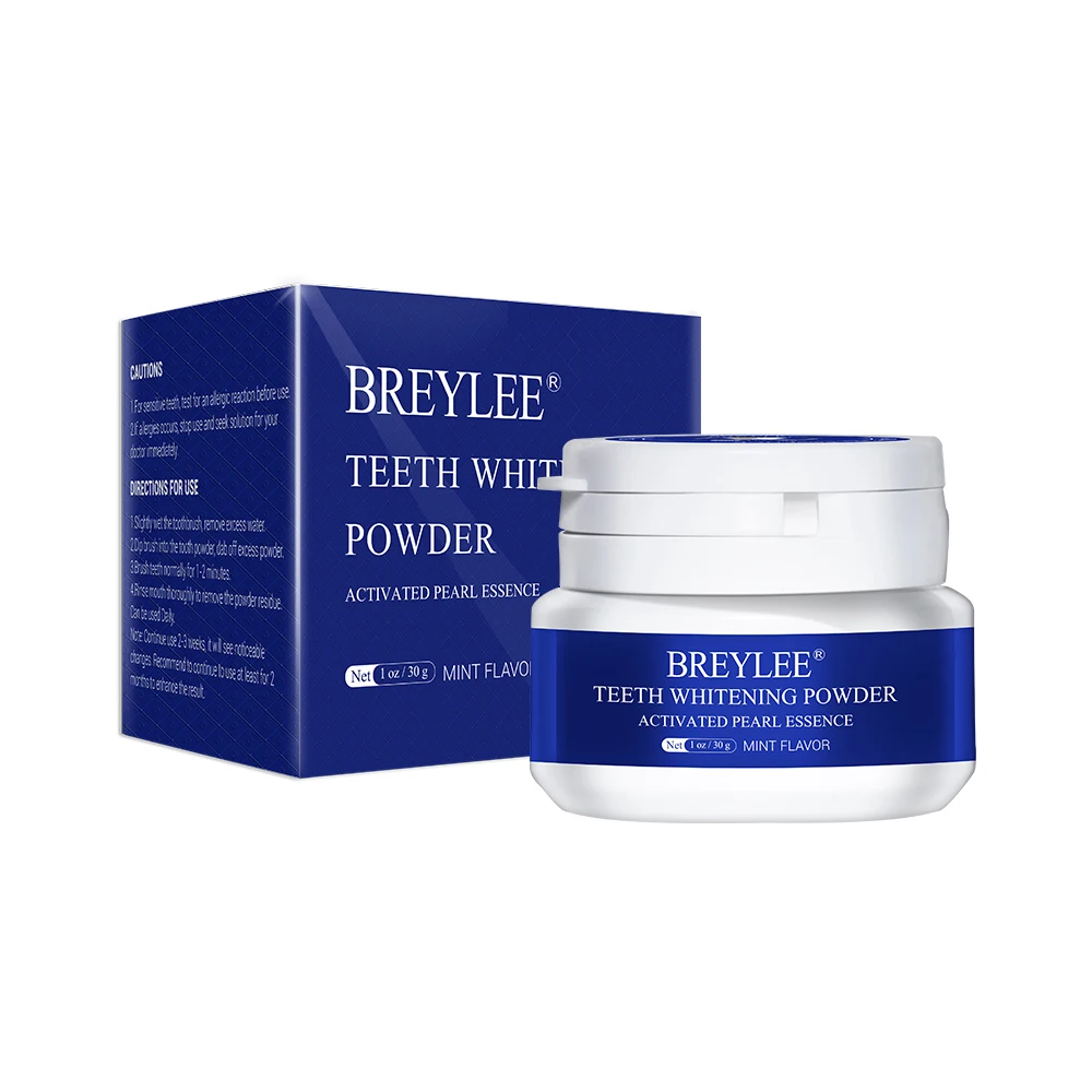 

Hot Sale Blue 100% All Natural Activated Pearl Essence Teeth Whitening Powder
