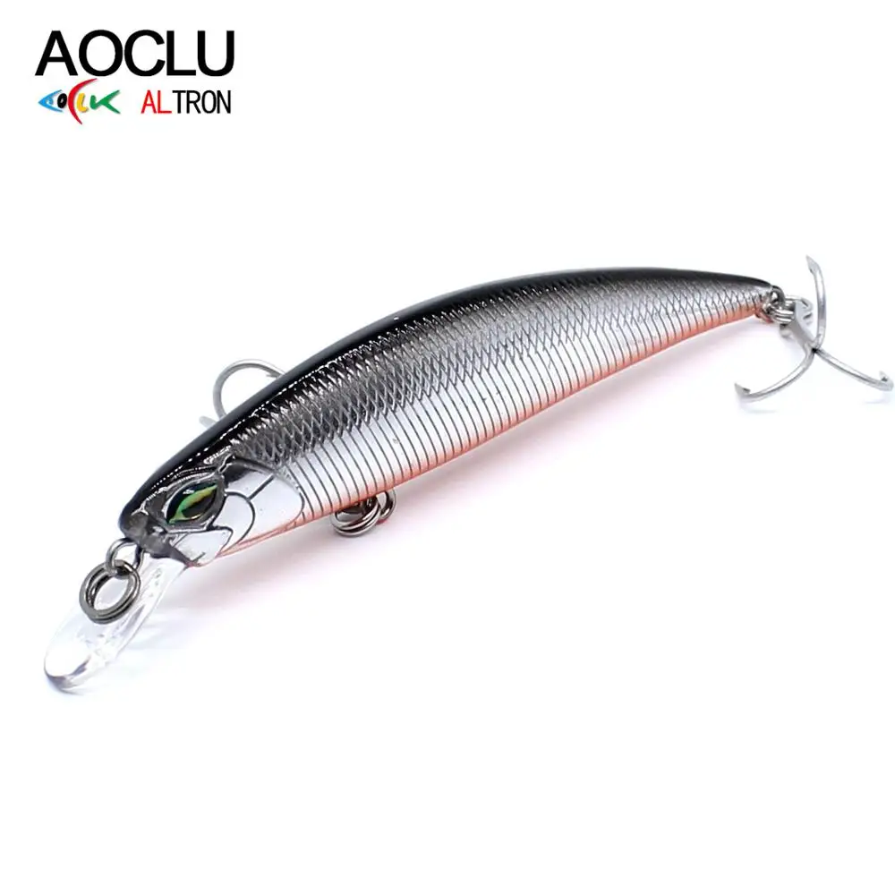 

AOCLU Hot Sinking Minnow 70mm 8.6g Fischen Peche Cebo Hard Bait Fishing lure With Flat Body For Bass Fresh Saltwater Fishing, 9 colors