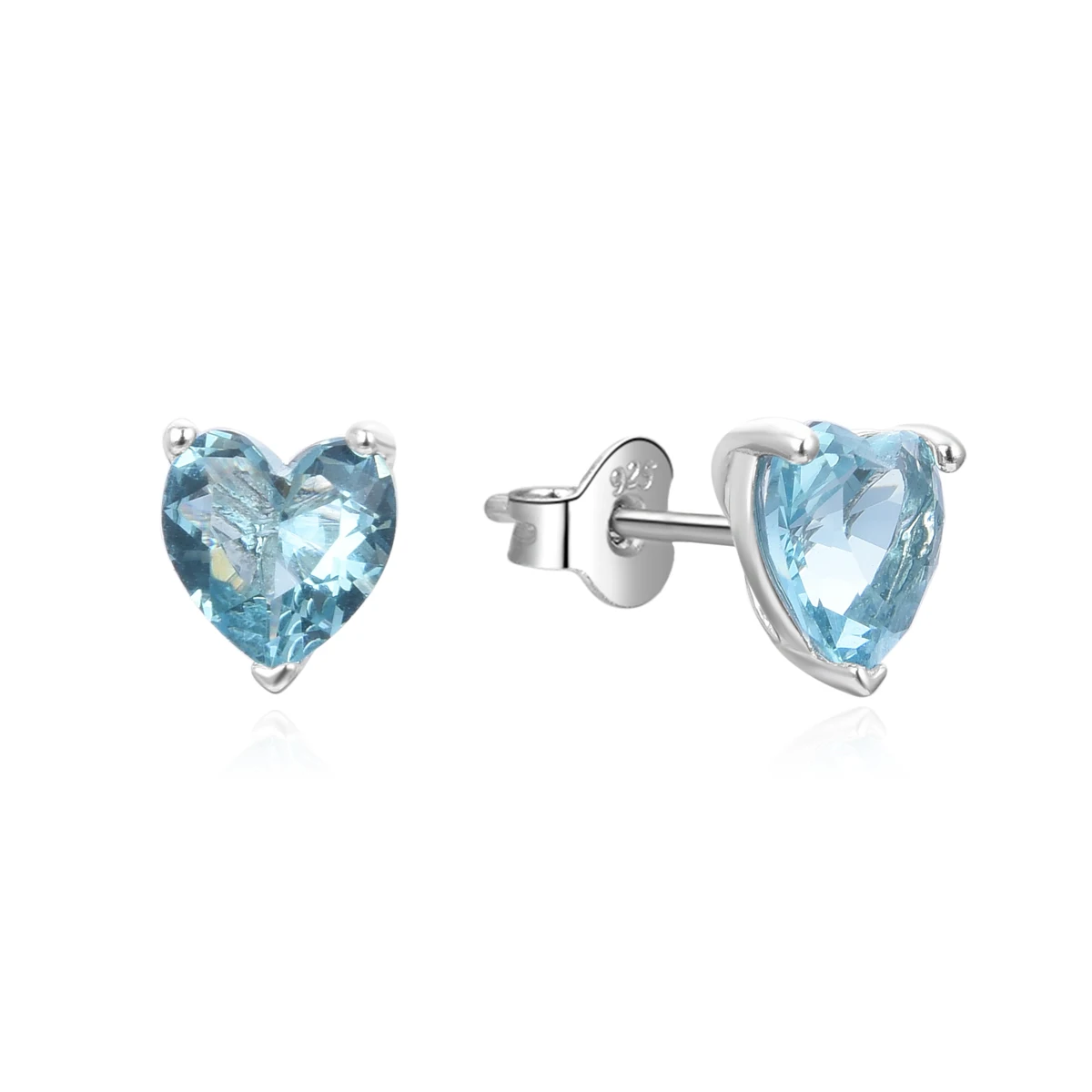 

925 Sterling Silver Customize Stone Earrings Love Heart Rose Big Gold Earrings