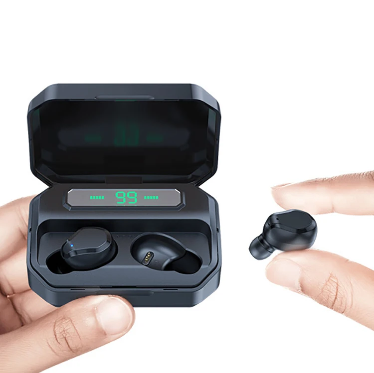 

With LED Display and 2200mAh Power Box Waterproof Headphone TWS wireless Earphone Stereo Sport TWS Earbuds