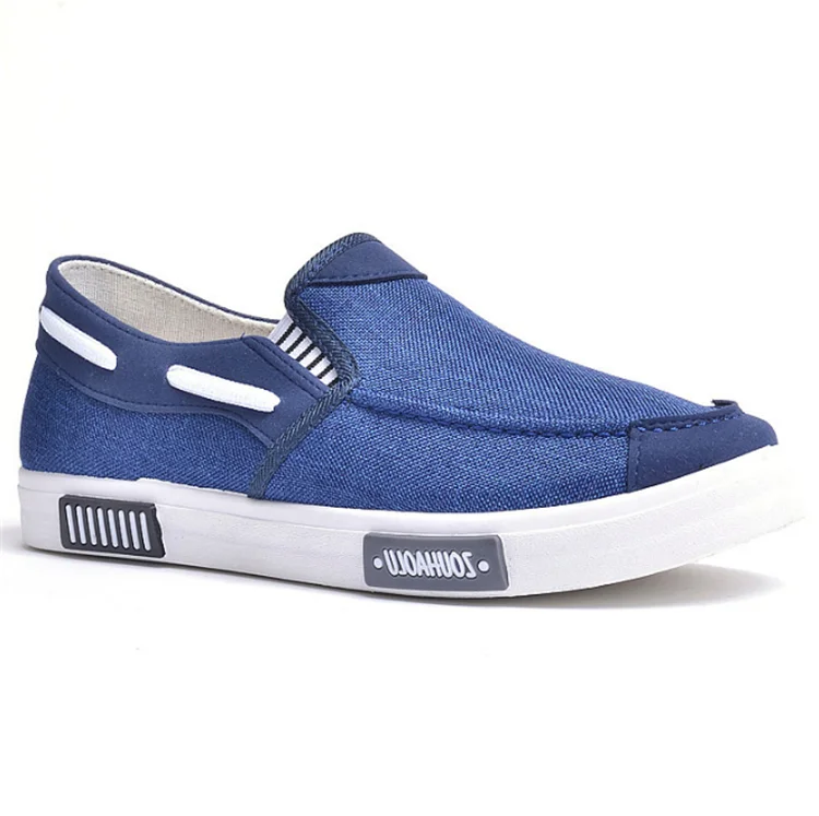 

Casual and fashionable men's canvas shoes, Blue, brown, gray