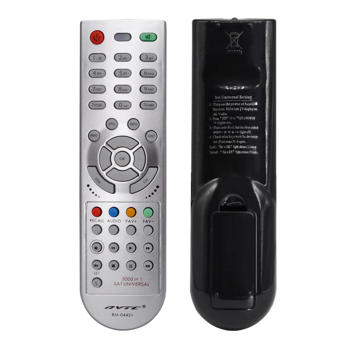 

NVTC RM-0442+ Model Universal Smart TV Box Remote Control For SAT