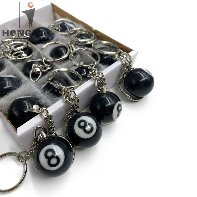 
Hongjie Billiards promotion billiard gift keychain high quality 