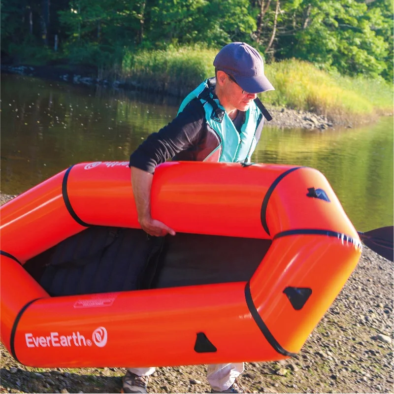 

EverEarth light raft for packrafting and bikerafting on lake or river, Orange