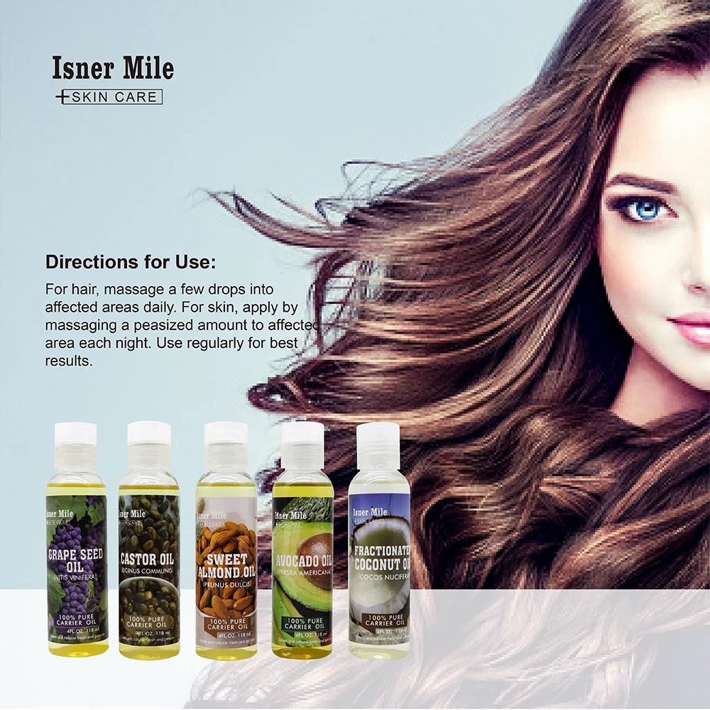 [MISSY] OEM/ODM Private Label 100% Pure Organic Carrier Coconut Sweet Almond Essential Oil Set in Stock