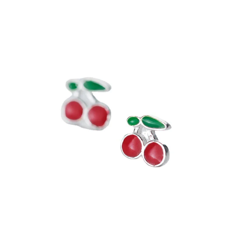 

Manufacturers supply european style earrings cherry stainless steel women ear stud, Picture