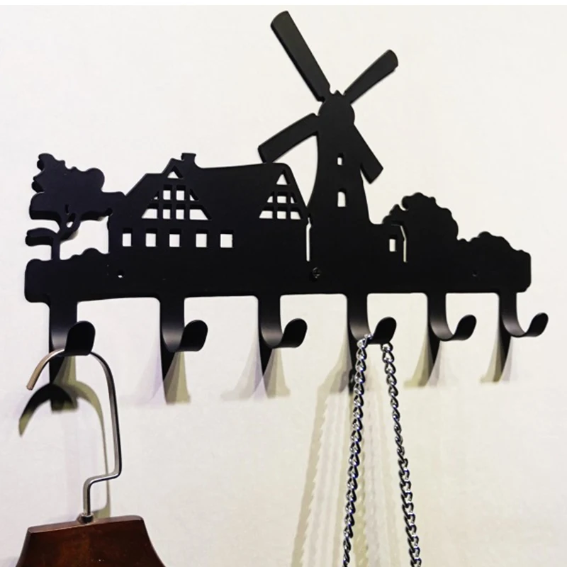 

steel shelf hook beddoor wrought iron custom craft home hang bracket with hook, Black / white