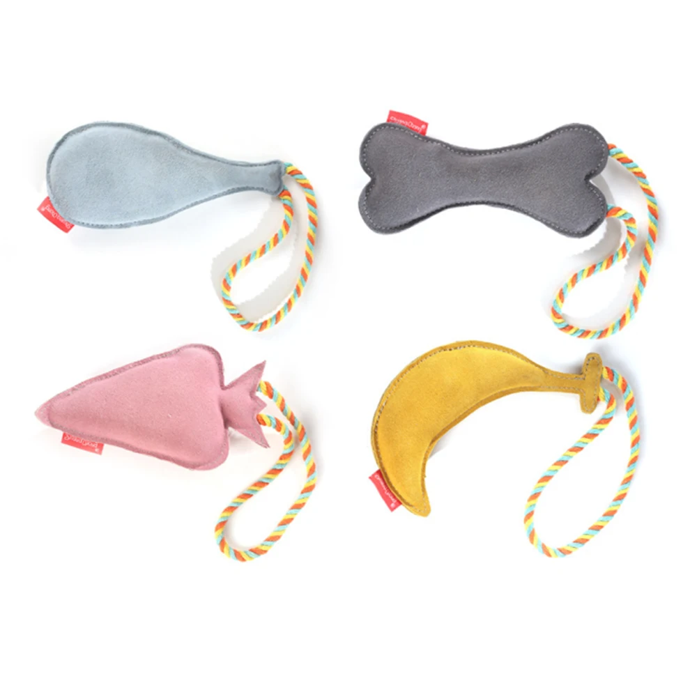 

Fast Delivery Premium Aggressive Chewer Leather Squeaky Plush Toys for Medium Large Dogs, As photo