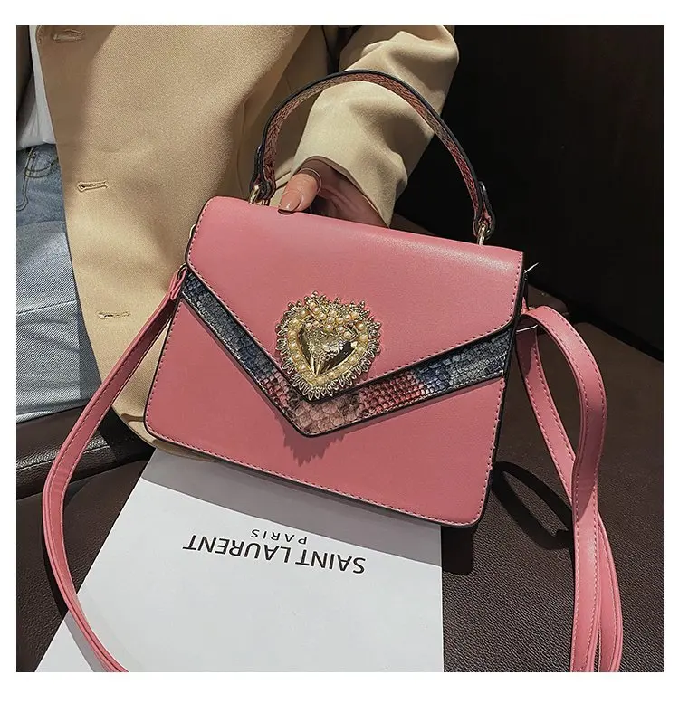 

2020 new design high quality small crossbody sling bag women's leather chain bags, Multicolor