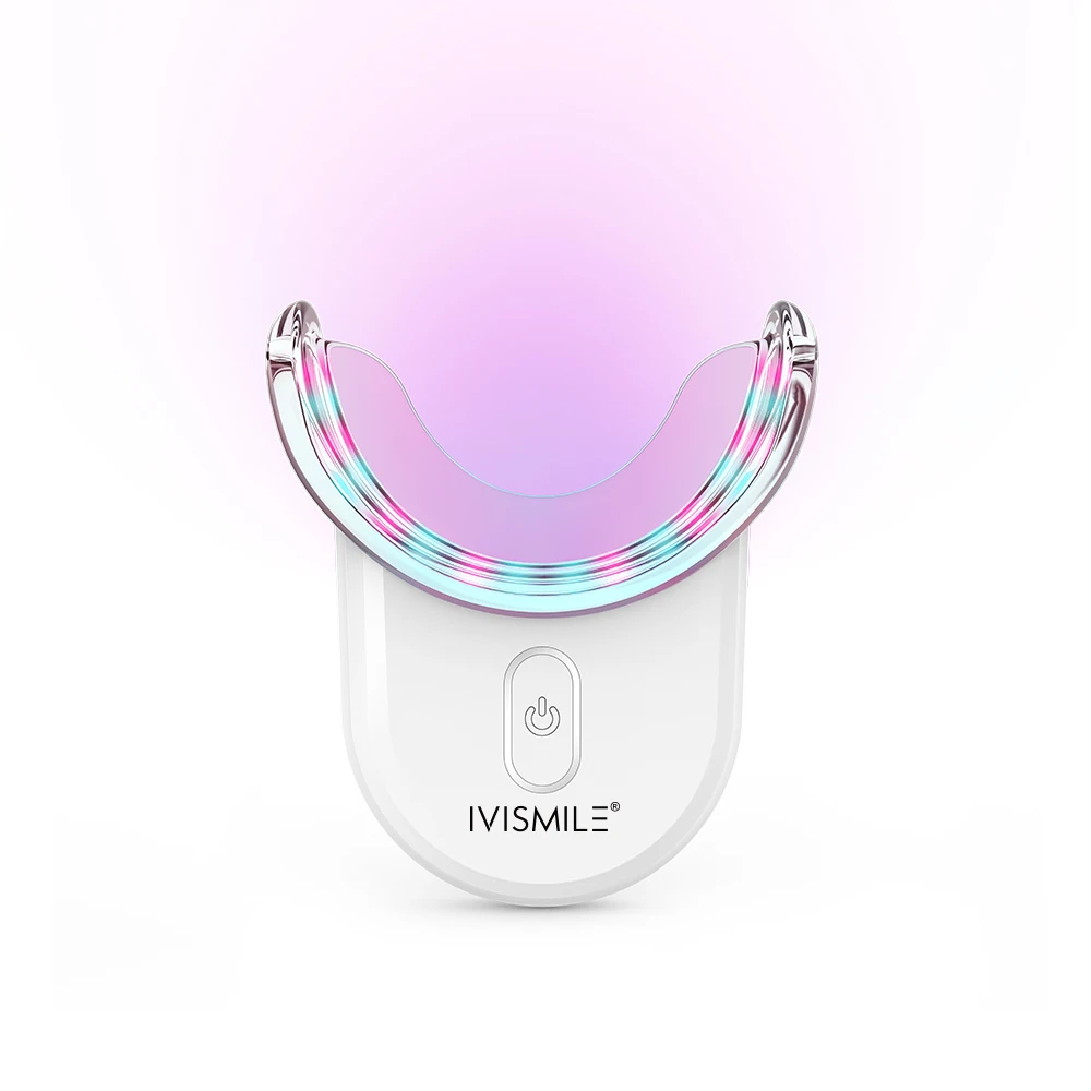 

IVISMILE Newest Launching Patent Product Wireless Rechargeable Teeth Whitening Device For Home Use, Black, blue, pink, white