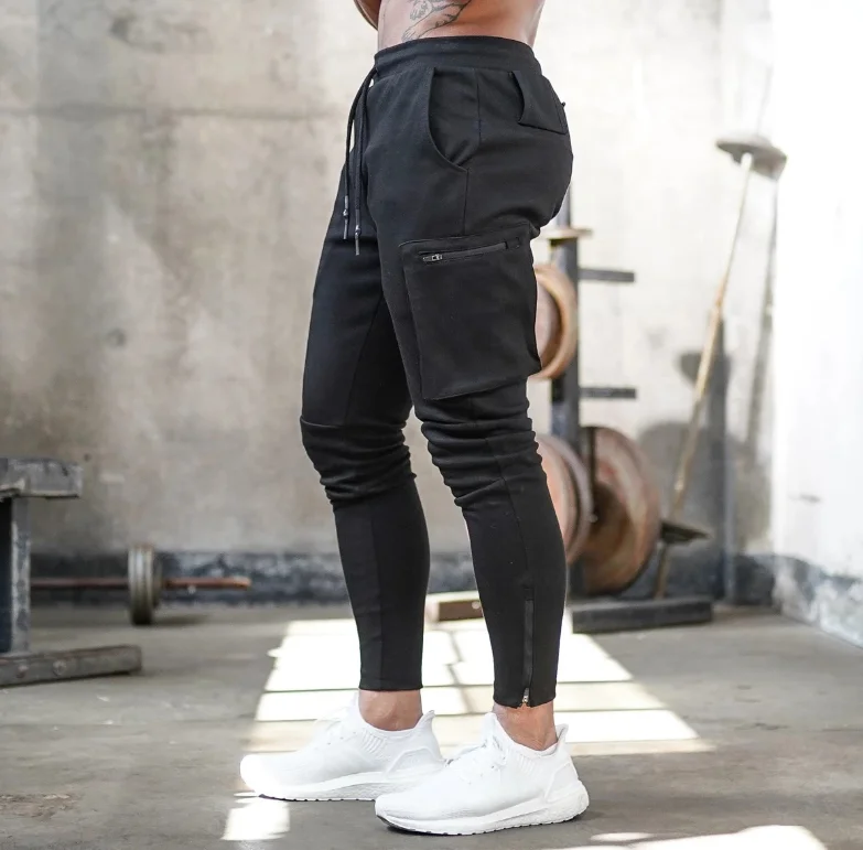 

Tapered Cargo Sweat Pants Sweatpants Streetwear Men Joggers Track Casual Cargo Pants With Side Pockets