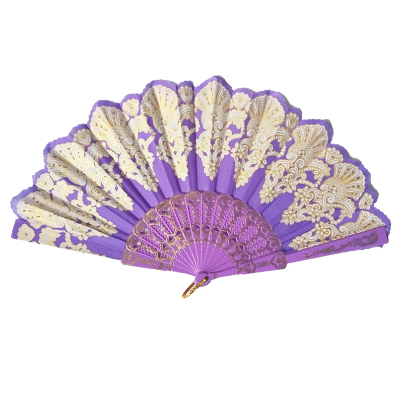 

2021 most popular elegant Wedding favor gifts various colors white pink blue red foldable plastic hand fan, Many colors