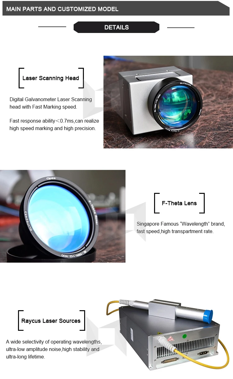 20W 30W Raycus Laser Power split mini portable Fiber laser marking machine manufacture/supplier