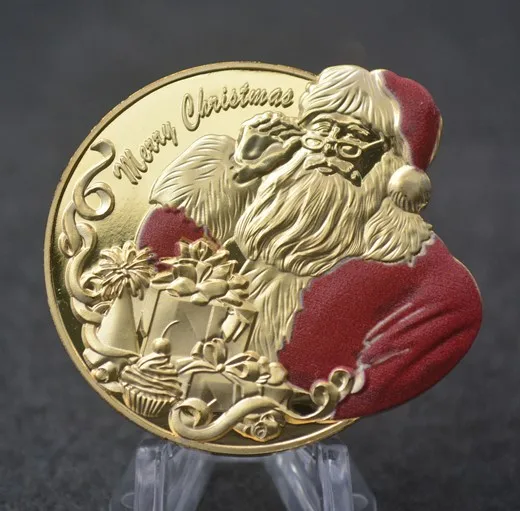 buy 圣诞装饰品纪念品,镀金硬币礼品,圣诞硬币出售 product on