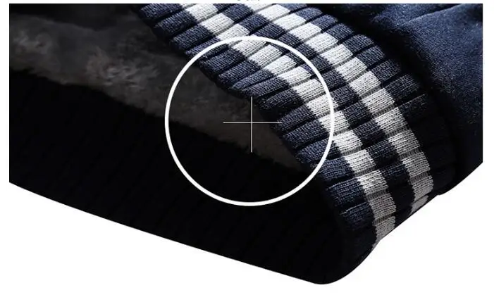

Causal Tracksuits Men Set hooded Thicken Fleece Baseball Uniform in Stock